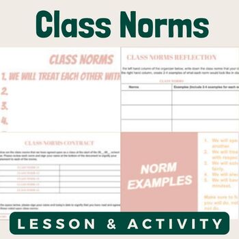 Preview of Class Norms Lesson & Activity Pack