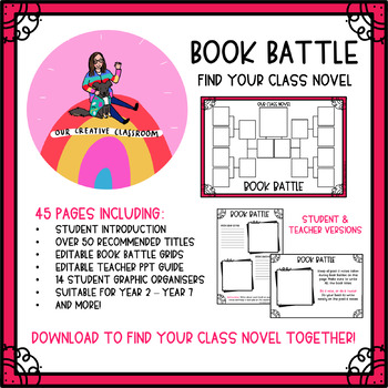 Preview of Class Novel Book Battle Pack