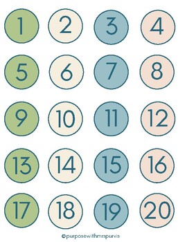 Class Number Labels by purposewithmrspurvis | TPT