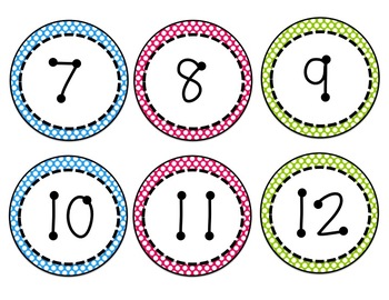 1 30 polka dot numbers teaching resources teachers pay teachers