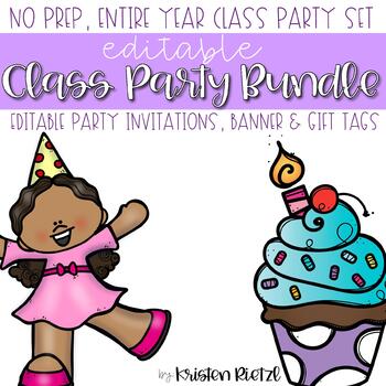 Preview of Editable Class Party Bundle Set