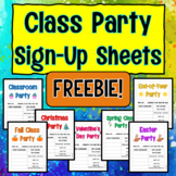 Holiday Sign Up Sheets For Party Teaching Resources | TpT