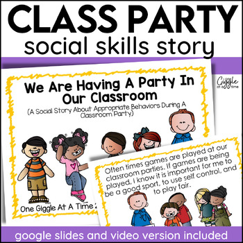 Class Party Social Story | Celebrations | Classroom Management | TPT