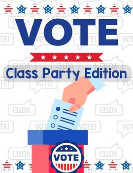 Preview of Class Party Voting Activity - Canva Template and Printable PDF