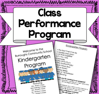 Preview of Class Performance Program Handout (Easy to Edit)