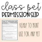 Class Pet Permission Slip