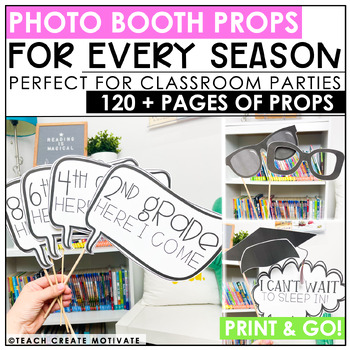 Preview of Year Long Photo Booth Props - Class Parties, Holidays, Student Engagement