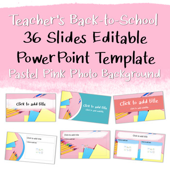 Preview of Class Powerpoint Template [Pink Back to School Photo Background]