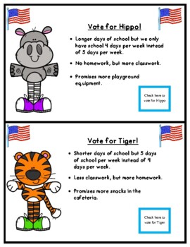 Preview of Class President Election FREEBIE - Vote and Graph Data