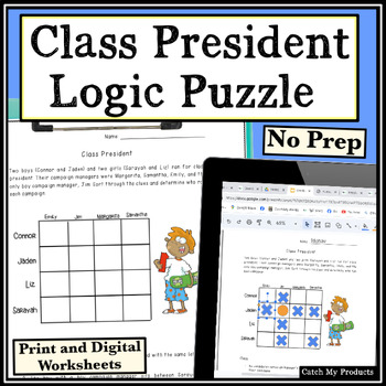 Preview of President's Day Activity Logic Puzzle or Presidents' Day Brain Teaser