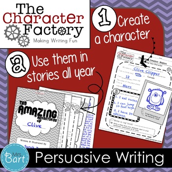 Preview of Persuasive Writing Project: Elect Me Class President! {Character Factory}