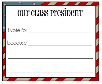Preview of Class President Voting Cards