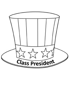 Preview of Class President and Vice President Sentence Strip Hats