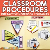 Class Procedures and Routines Interactive Notebook Foldables