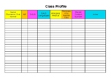Class Profile (Editable) Template
