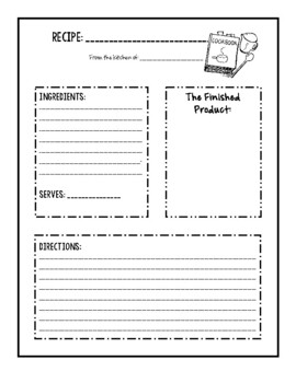 Create Your Own Class Recipe Book (Recipe Cards, Measurement Charts, Recipes)  - Classful