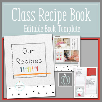 Preview of Class Recipe Book Editable Book Template