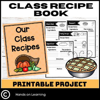 ESL Activities: Family Recipe Book Project  Family recipe book, Recipe book,  Writing worksheets