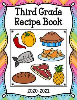 Preview of Class Recipe Book Template with EDITABLE Cover & Credits Page