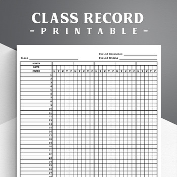 Class Record. Attendance Log. Attendance Tracker. by WriteIdeaDesign