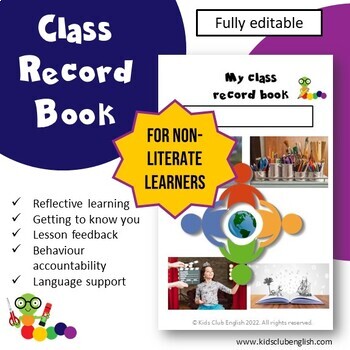 Preview of Class Record Book for non-literate learners | ESL resource | Class Management