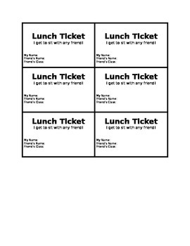 lunch tickets teaching resources teachers pay teachers