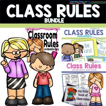Preview of Class Rules Bundle with BOOM Cards