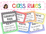 Class Rules / Classroom Rules / Chevron / Editable