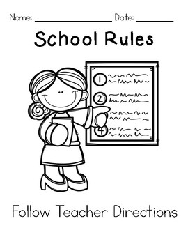 Class Rules Coloring Pages by Exceptionally EBD | TpT