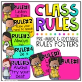 Classroom Rules and Expectations | Classroom Management | Editable Posters