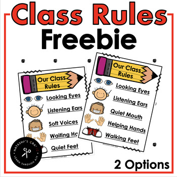 Preview of Classroom Rules Free
