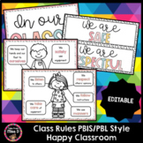 Class Rules - PBIS/PBL style - Happy Classroom
