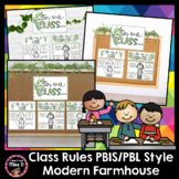 Class Rules - PBIS/PBL style - Modern Farmhouse Botanical