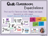 Class Rules Poster Class Expectations Simple Clean Not Bus