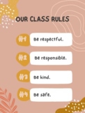 Class Rules Poster Classroom Decor
