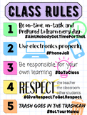 Class Rules Poster- Hashtags