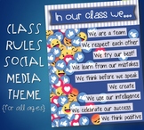 Class Rules Poster | Social Media Theme