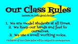 Class Rules Poster (Superhero theme)