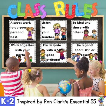 Preview of Class Rules - Posters - Activities Inspired by Ron Clark's Essential 55