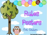 Owl Themed Class Rules Posters