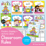 Class Rules Posters and Activity Book - editable