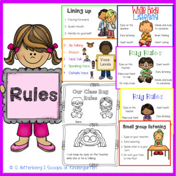 rug card student Procedures Posters & Rug Rules Rules with Student Class