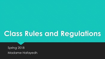Preview of Class Rules and Regulations Package