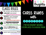 Class Rules with Hashtags - Secondary Edition