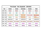 Class Schedule (editable)