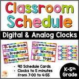 Schedule Cards with Digital and Analog Clocks - Bright Rai