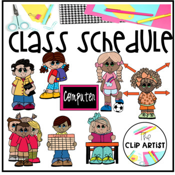 school daily schedule clipart