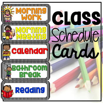 Class Schedule Cards by Becky's Room | Teachers Pay Teachers