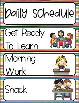 Class Schedule Cards by Anna Elizabeth | Teachers Pay Teachers