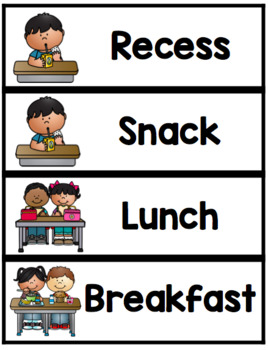Class Schedule Cards - Back to School. by Kindergarten Matters | TpT